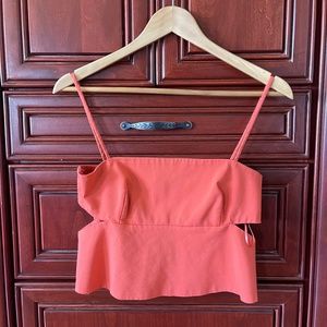 Orange crop top
